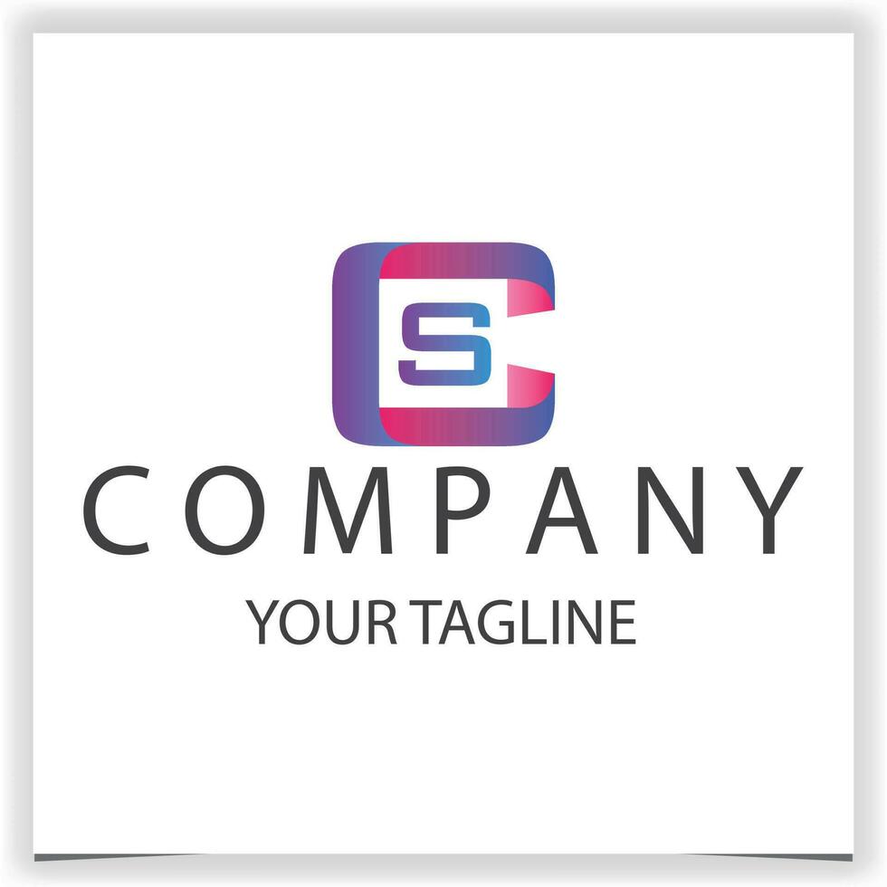 Vector premium quailty initial letter cs sc monogram gradient modern logo premium elegant template vector eps 10