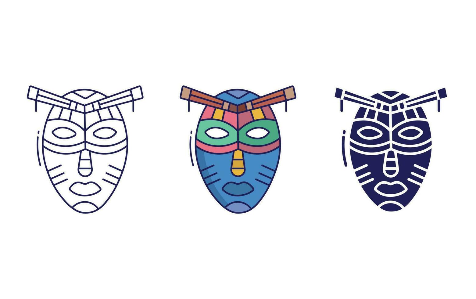 African Mask vector icon