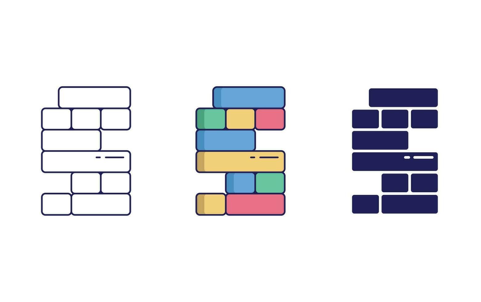 jenga vector icono