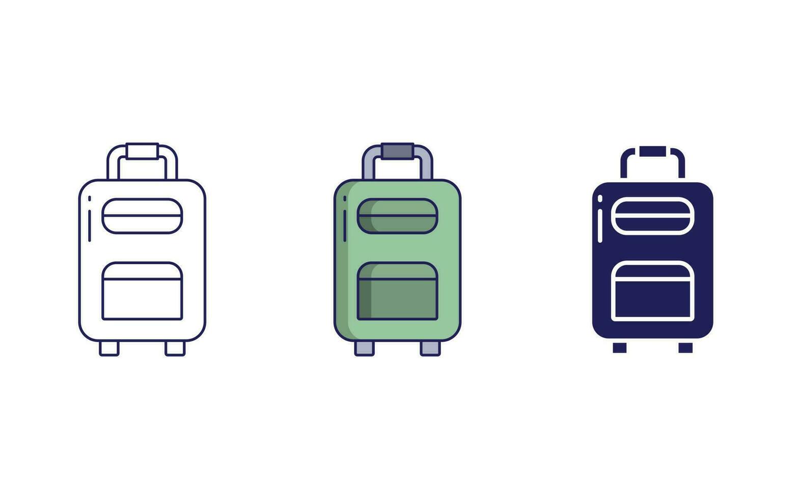 Luggage bag vector icon