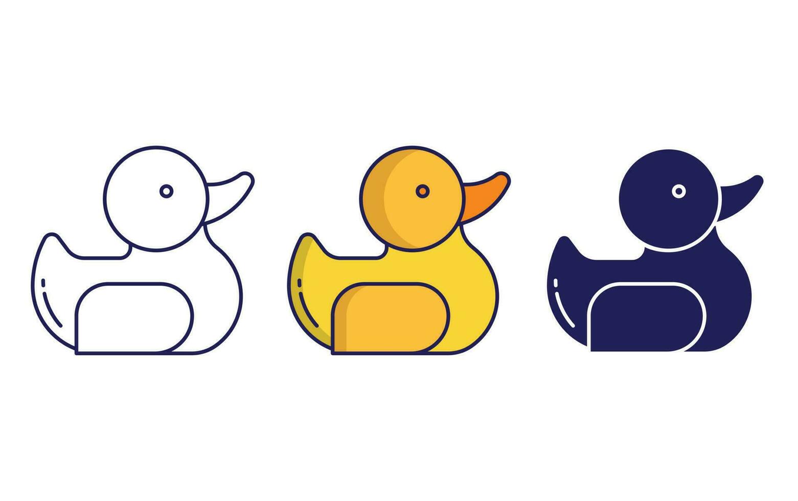 duck toy vector icon