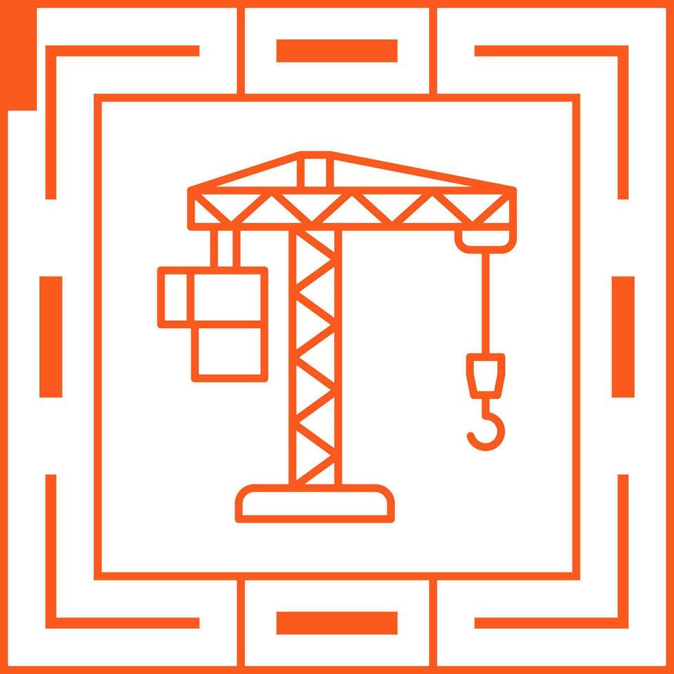 Crane Lifting Vector Icon