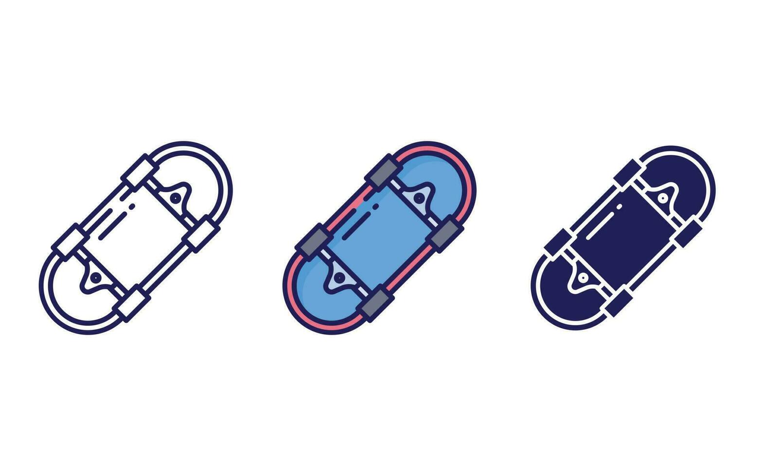 Skateboard vector icon