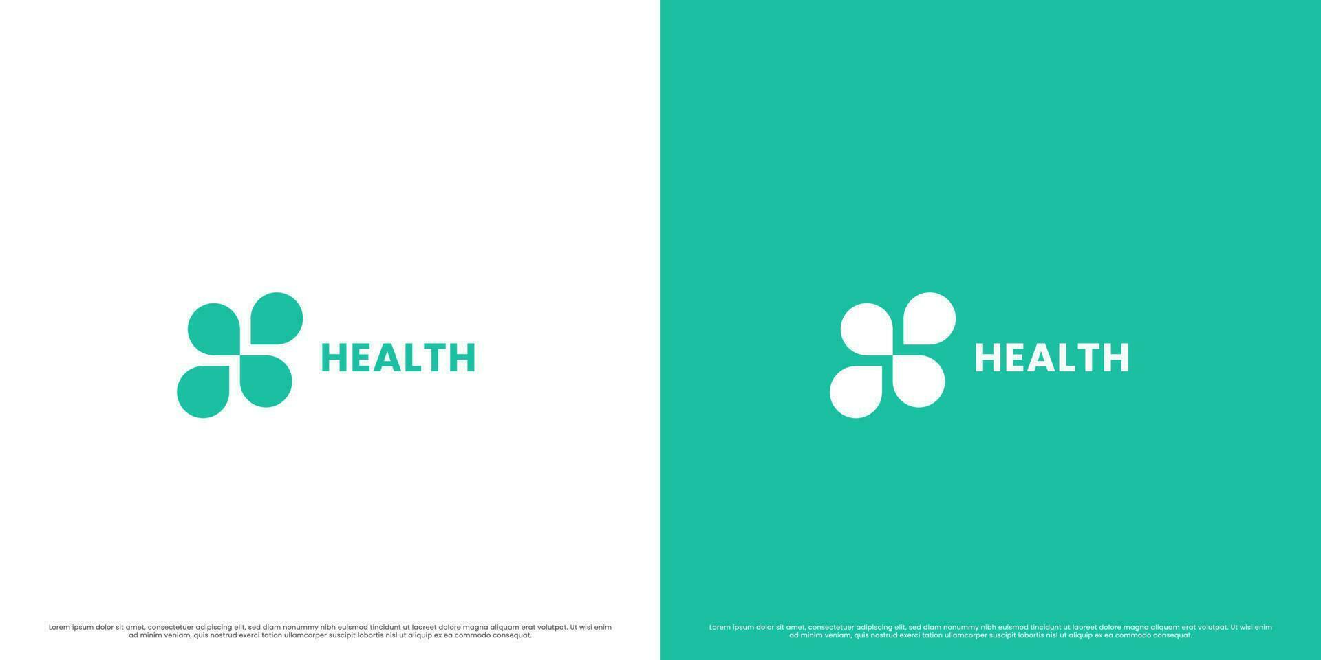 Modern health cross logo design illustration. crossed simple modern medical health clover leaf flat icon. Hospital clinic company design nurse doctor healthcare illness care help app web icon. vector