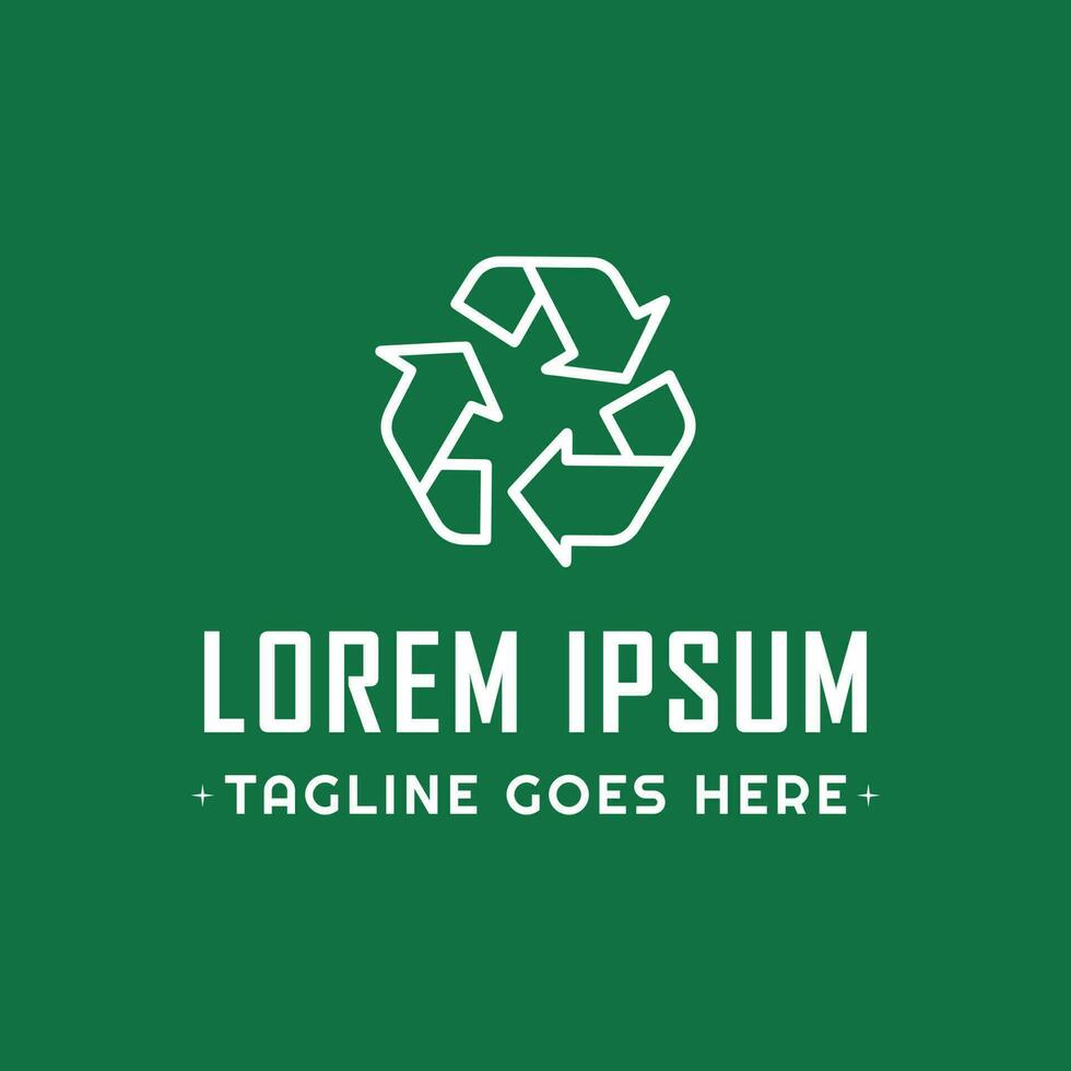 Circular Recycling Logo Design. This logo design features a simple circular arrow element, representing the concept of recycling and sustainability. vector