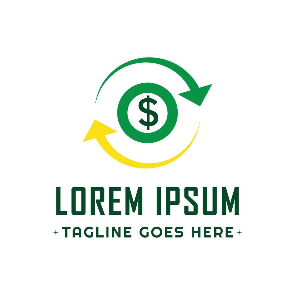 Circular Arrow Dollar Logo.  This logo is suitable for businesses in the finance, investment, and consulting industries vector