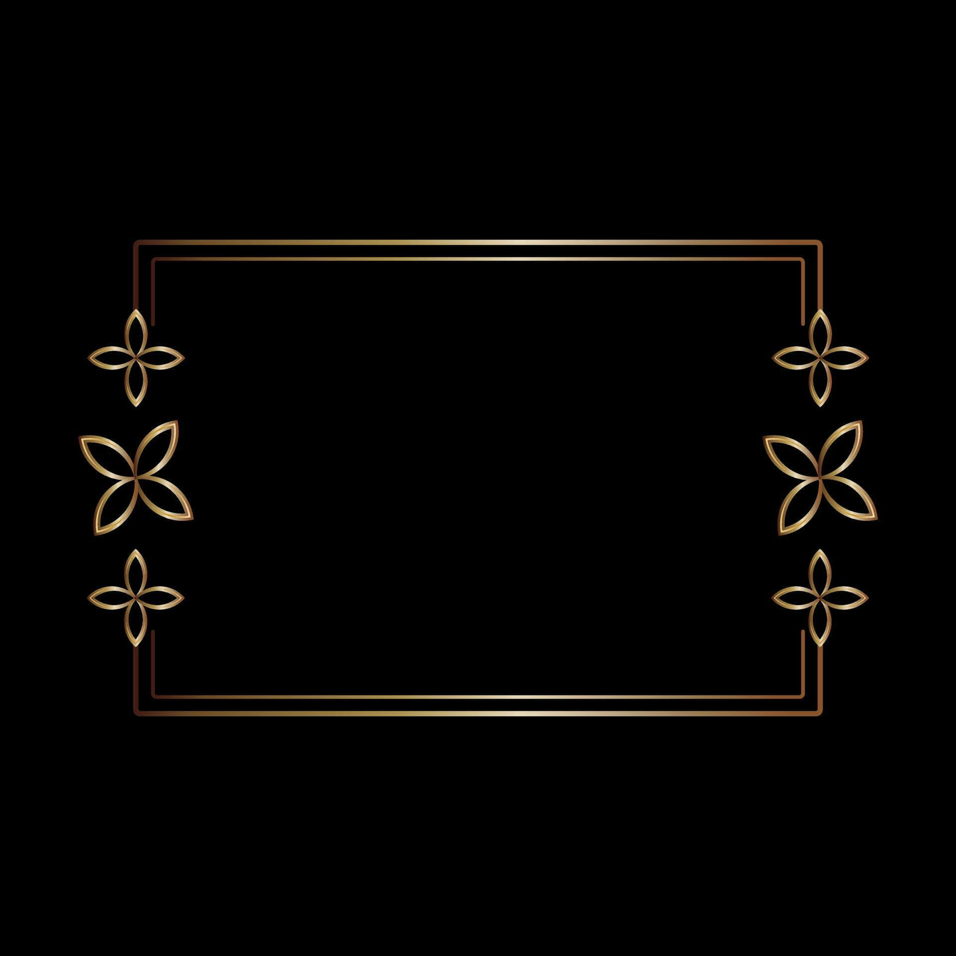 Gold frame line art style, Vector design element geometric shape 23227967 Vector Art at Vecteezy