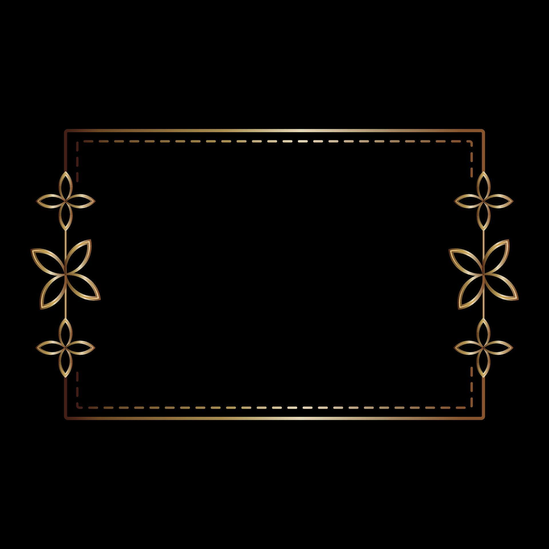 Gold frame line art style, Vector design element geometric shape 23227968 Vector Art at Vecteezy