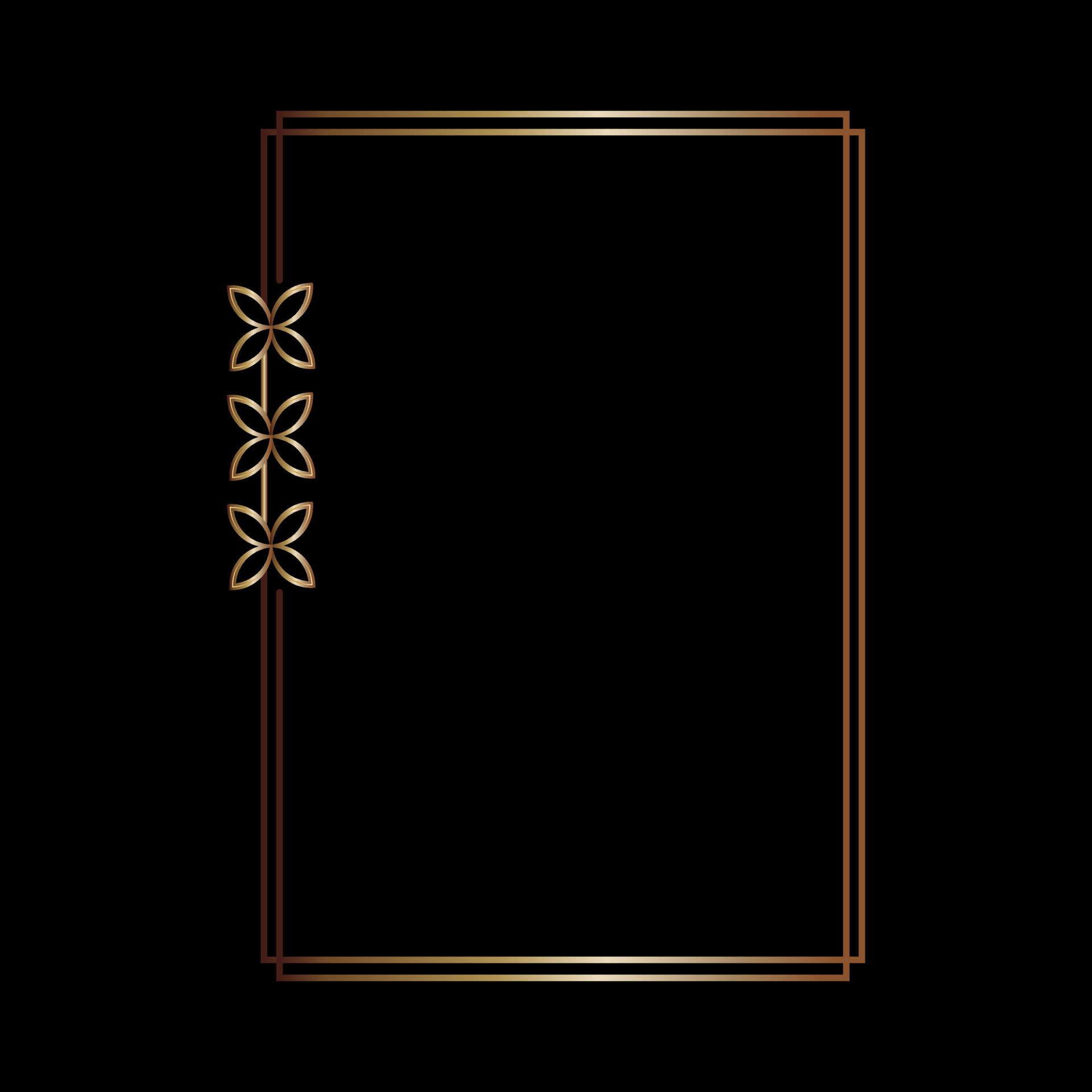 Gold frame line art style, Vector design element geometric shape 23227969 Vector Art at Vecteezy