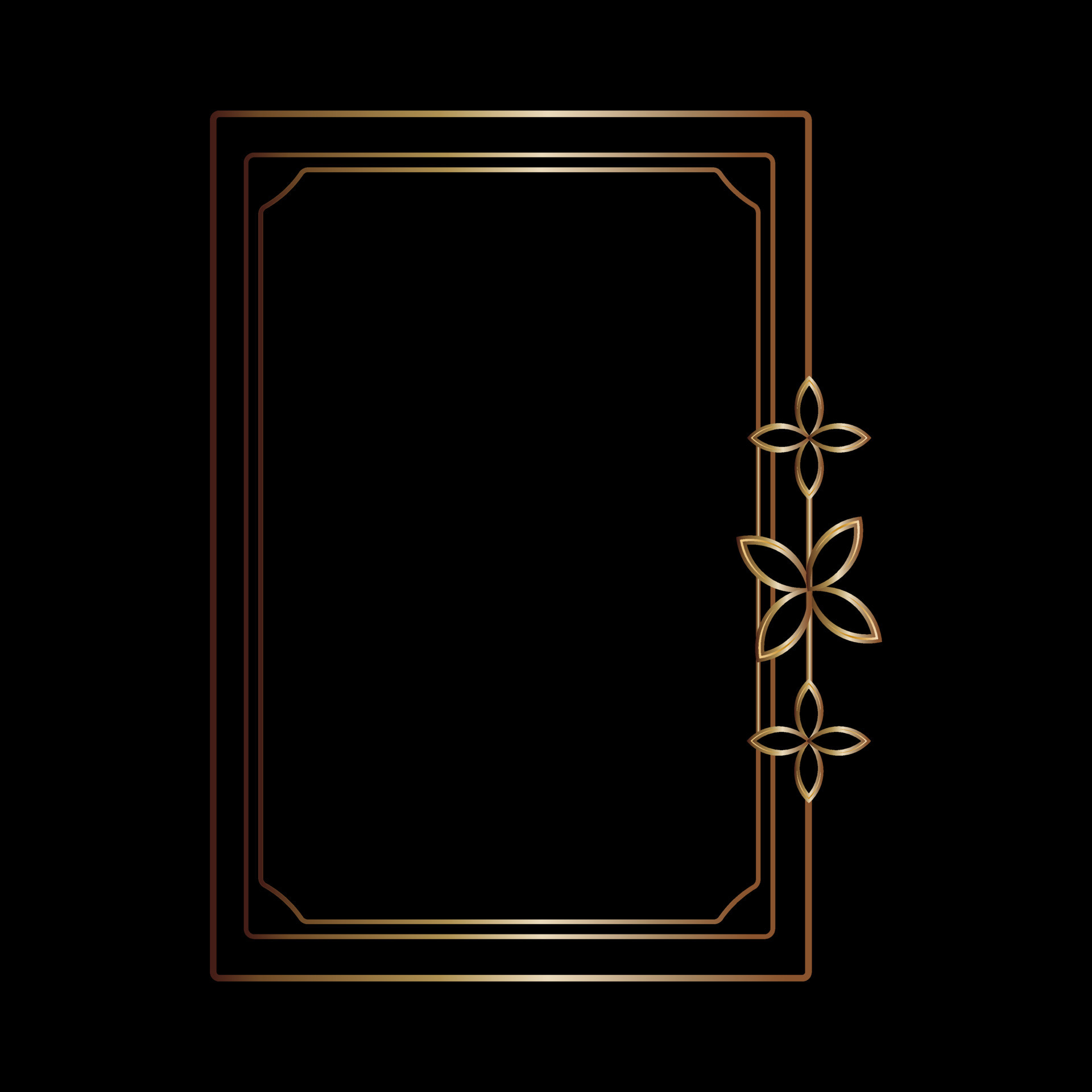 Gold frame line art style, Vector design element geometric shape 23227971 Vector Art at Vecteezy