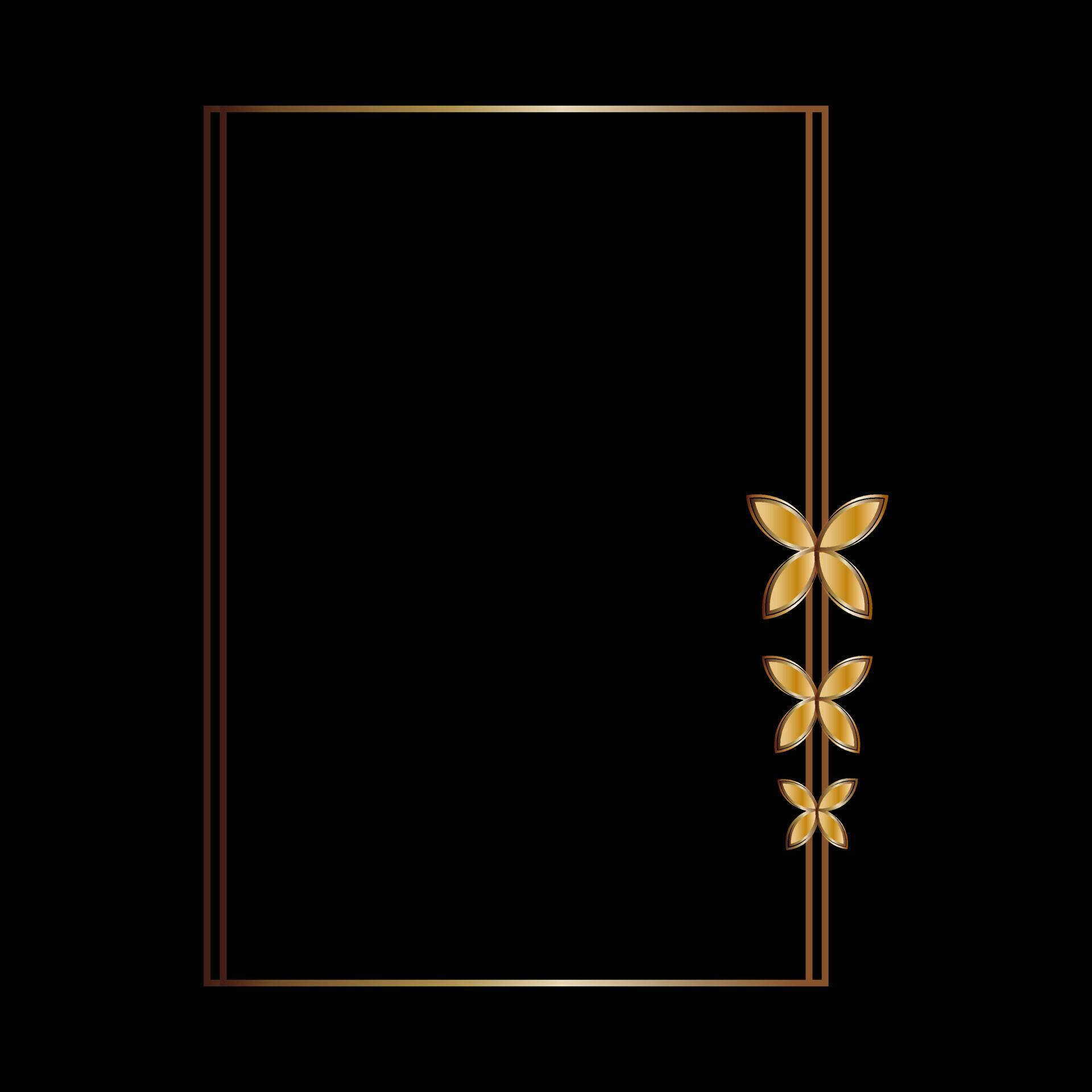 Gold frame line art style, Vector design element geometric shape 23227974 Vector Art at Vecteezy