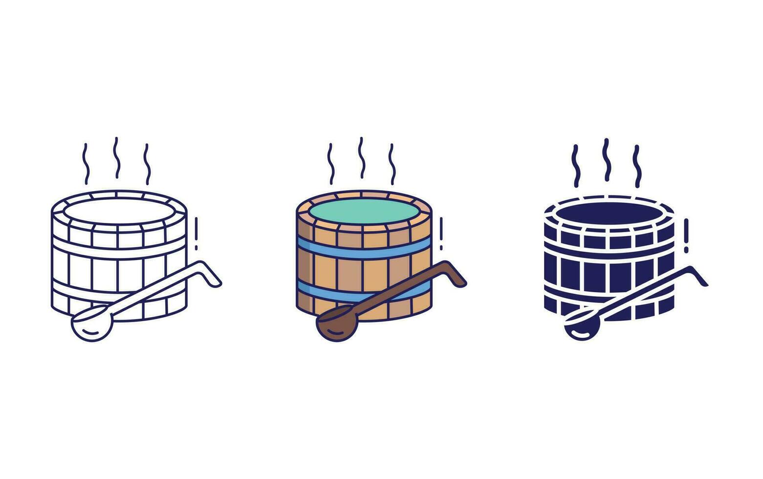 Wooden Tub vector icon