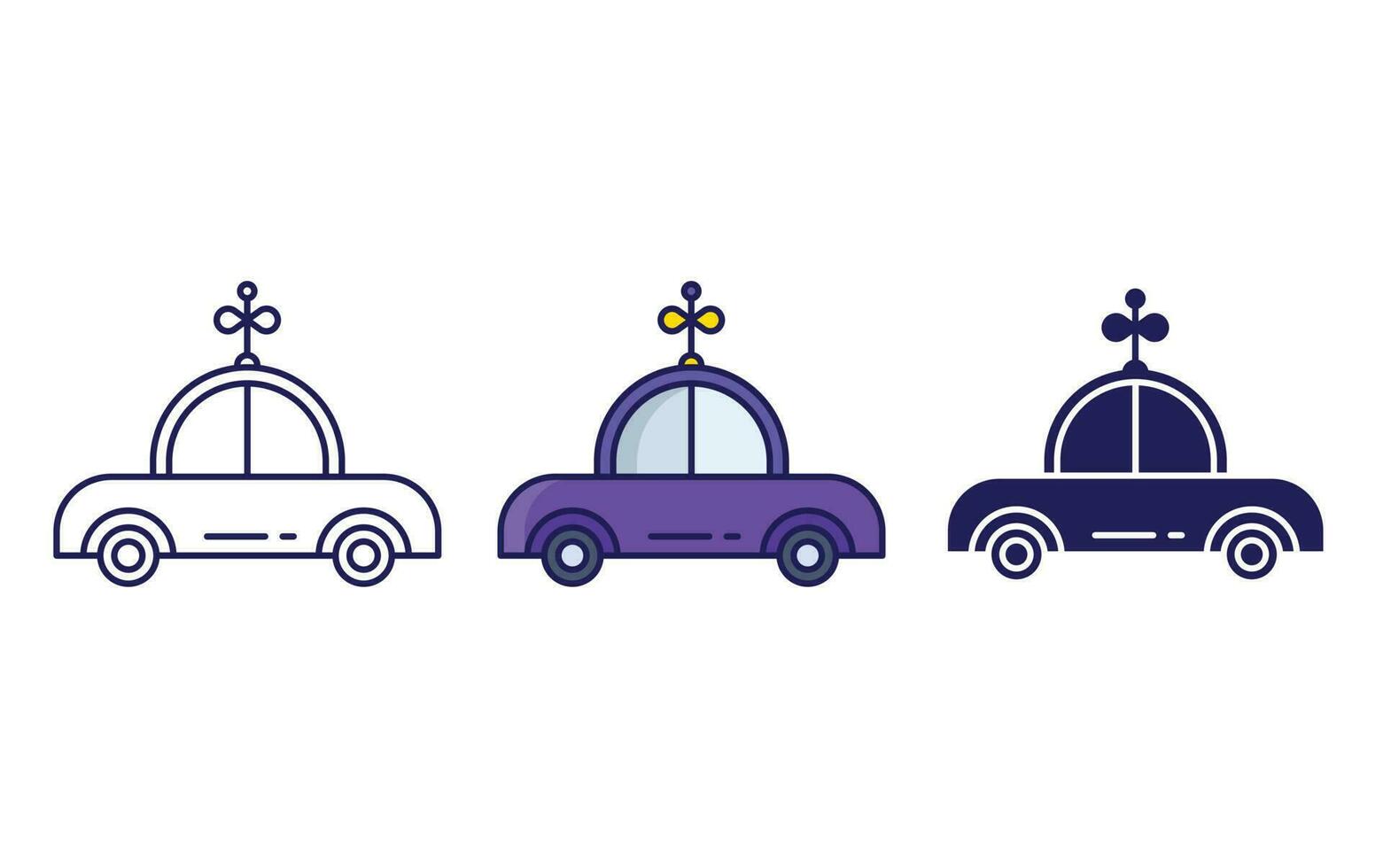 retro car toy vector icon