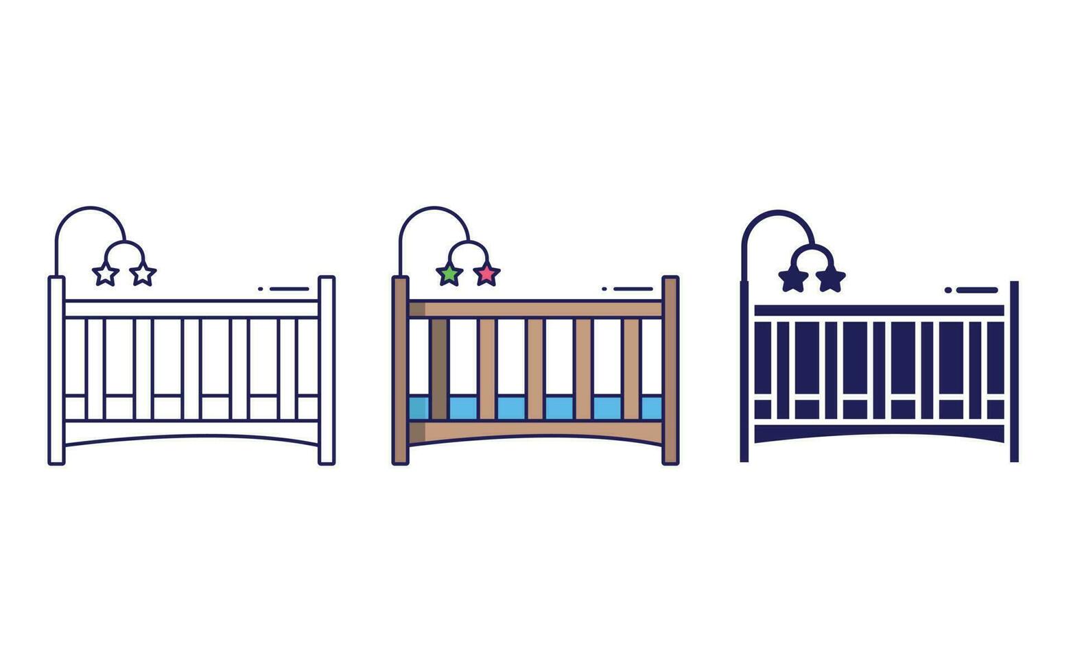 Crib vector icon