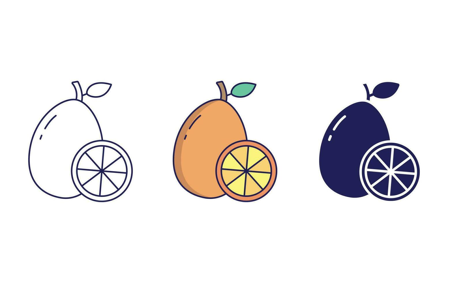 Kumquat vector icon