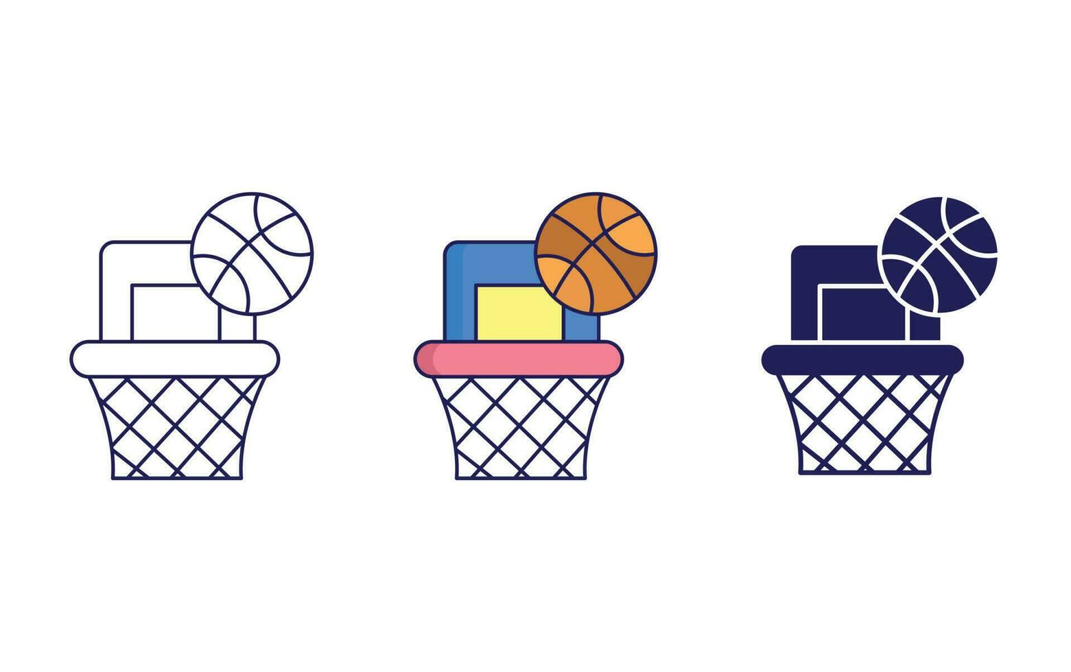 baloncesto red vector icono