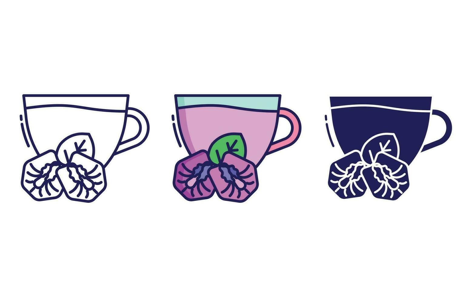 pea blue tea vector icon