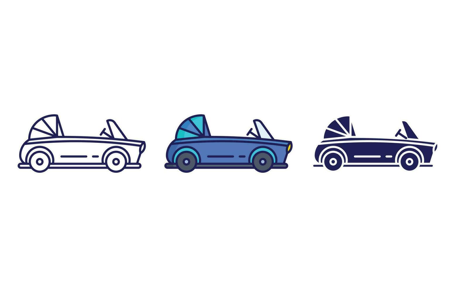 convertible car vector icon
