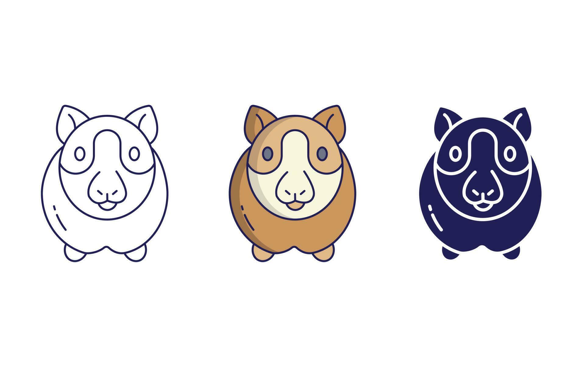 Outline Guinea Pig vector icon 23228610 Vector Art at Vecteezy