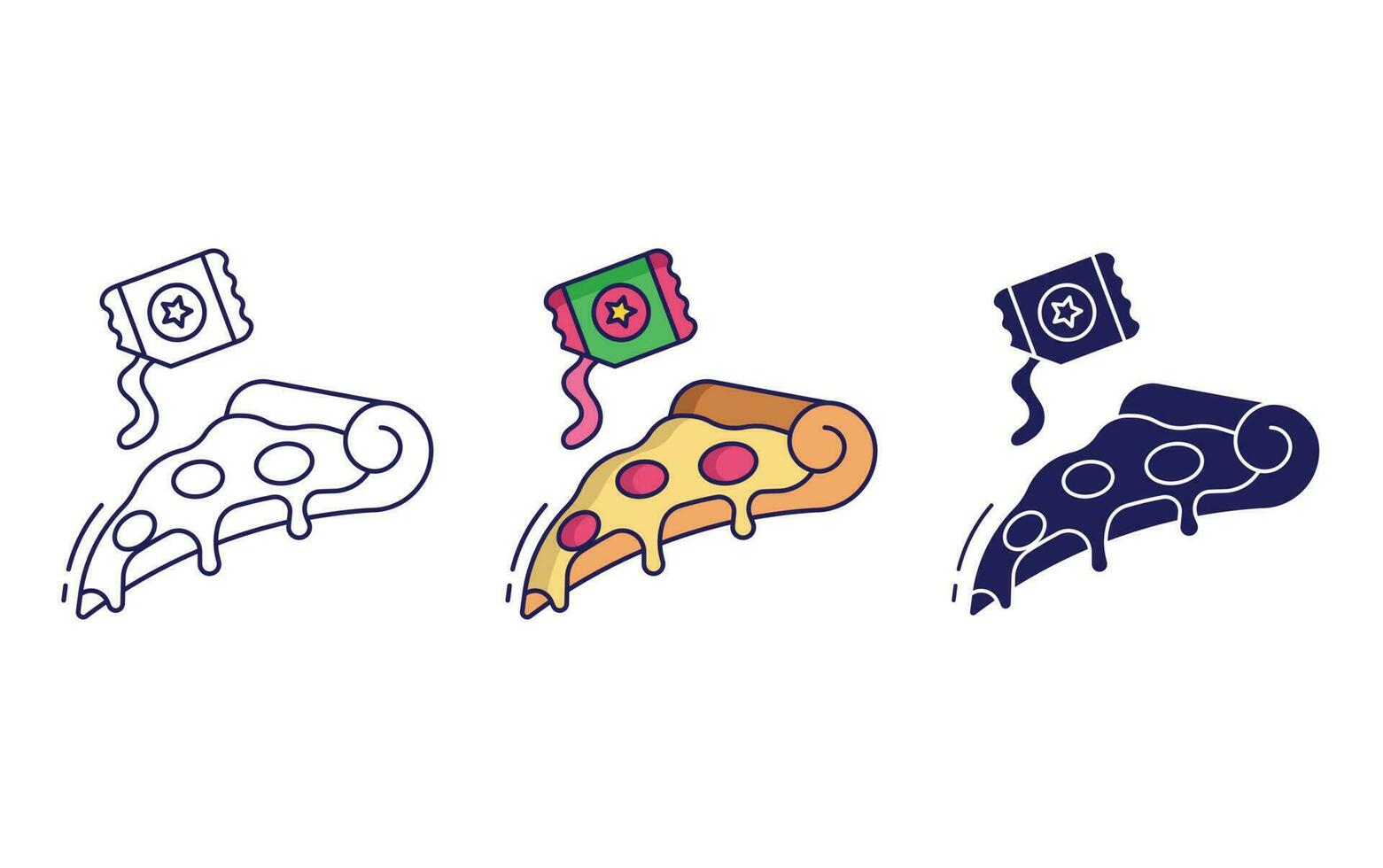 pizza slice vector icon