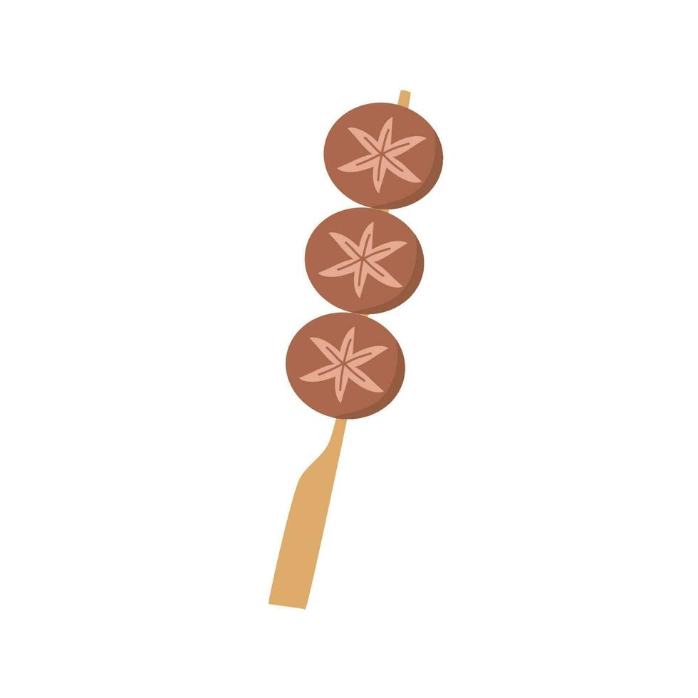 yakitori japanese food illustration vector