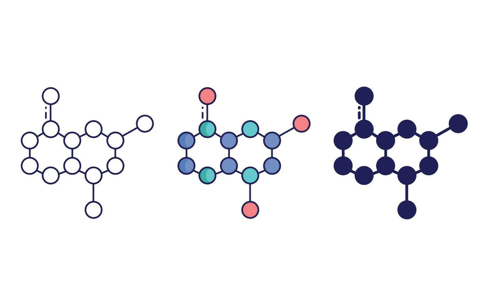 Molecules vector icon