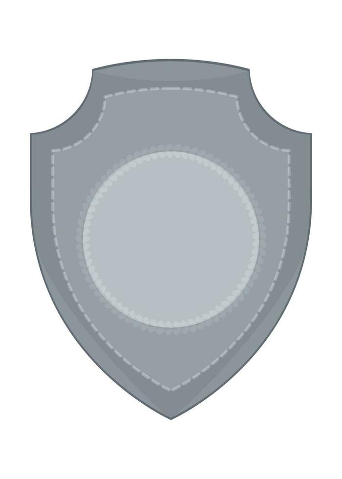 shield gray middle ages on chevron pattern image vector