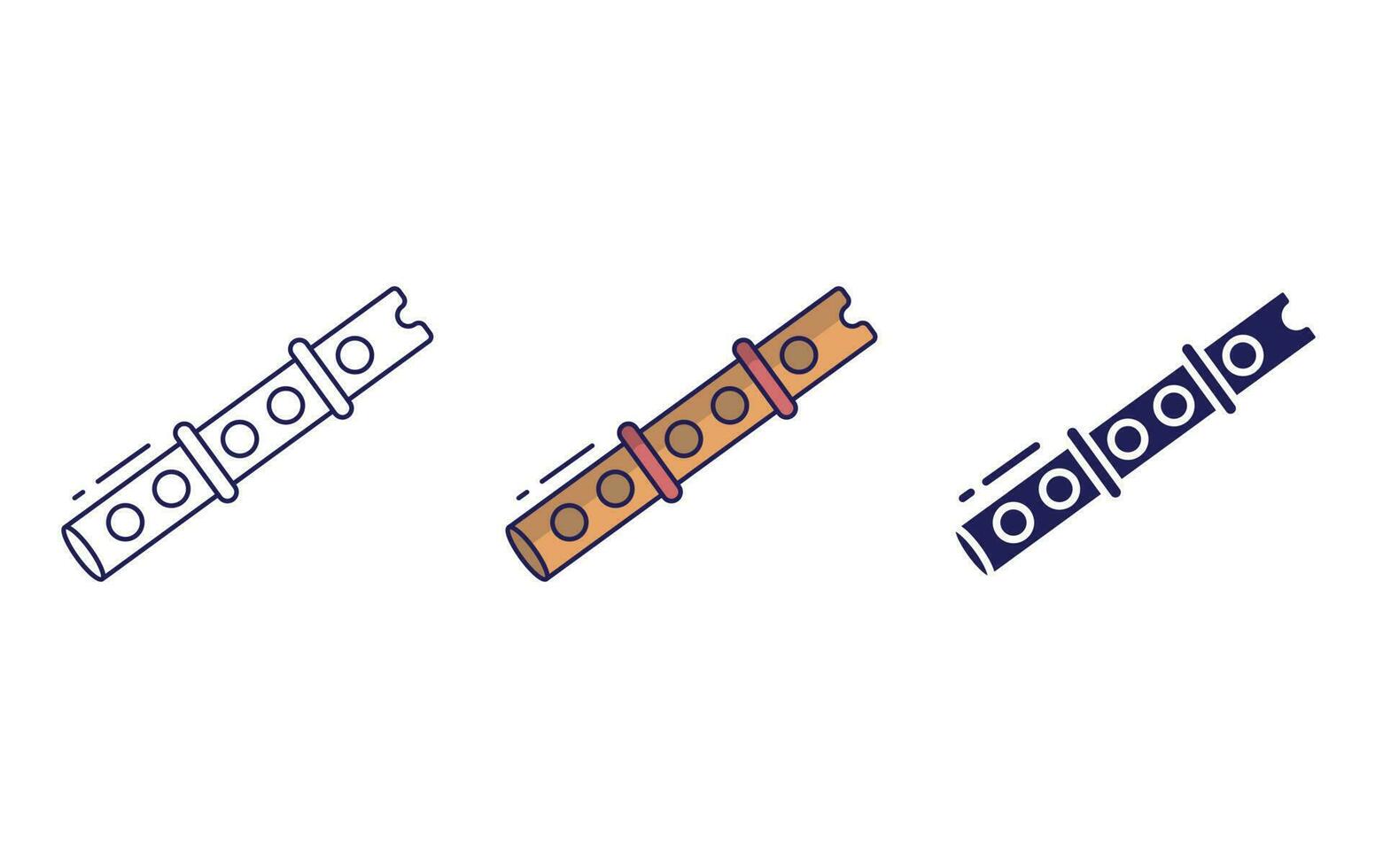 Outline Quena vector icon