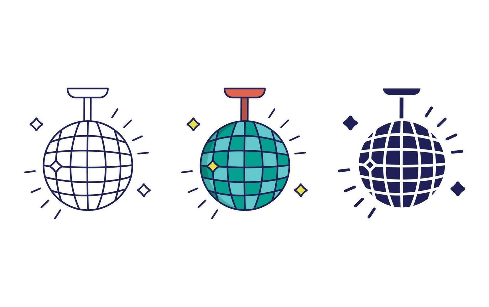 mirror globe light vector icon