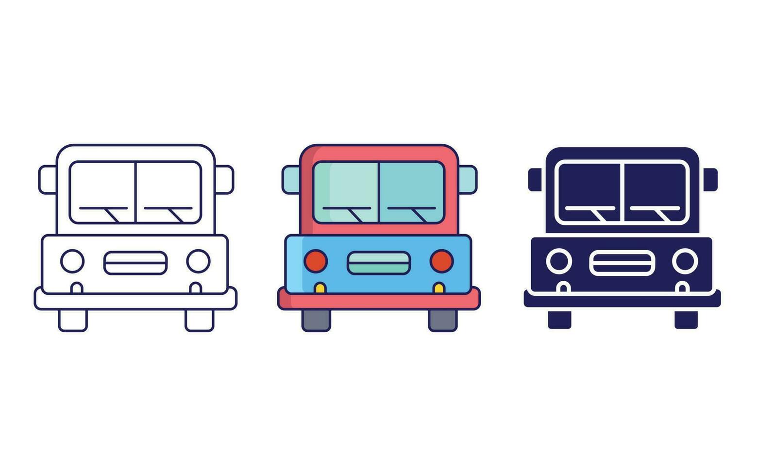 icono de vector de autobús escolar