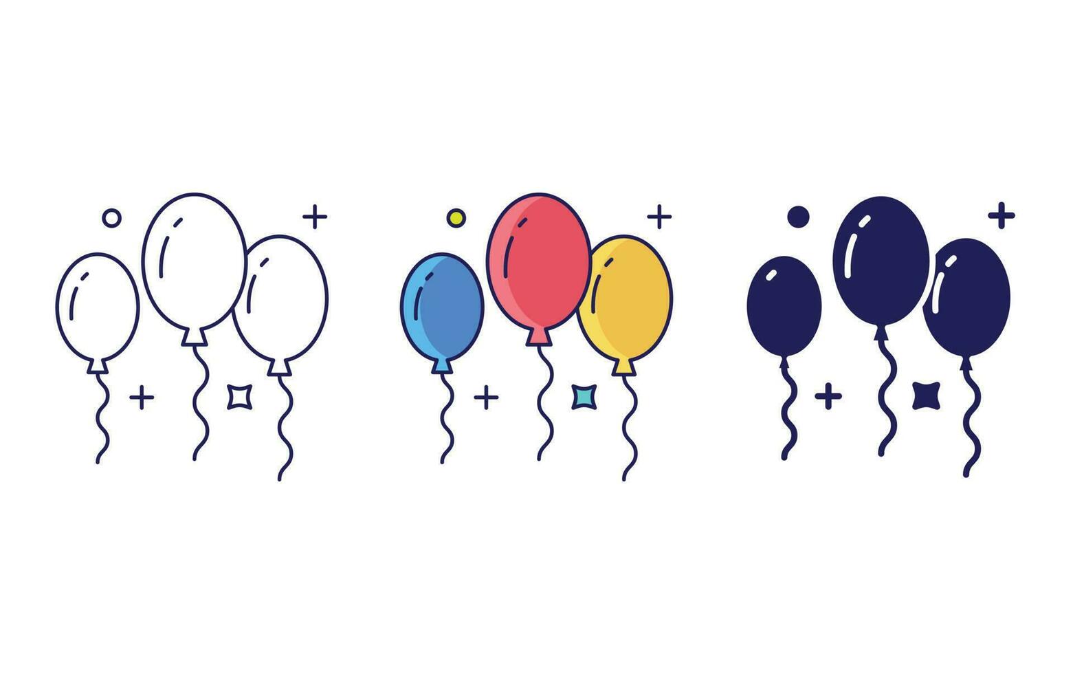 Balloons vector icon