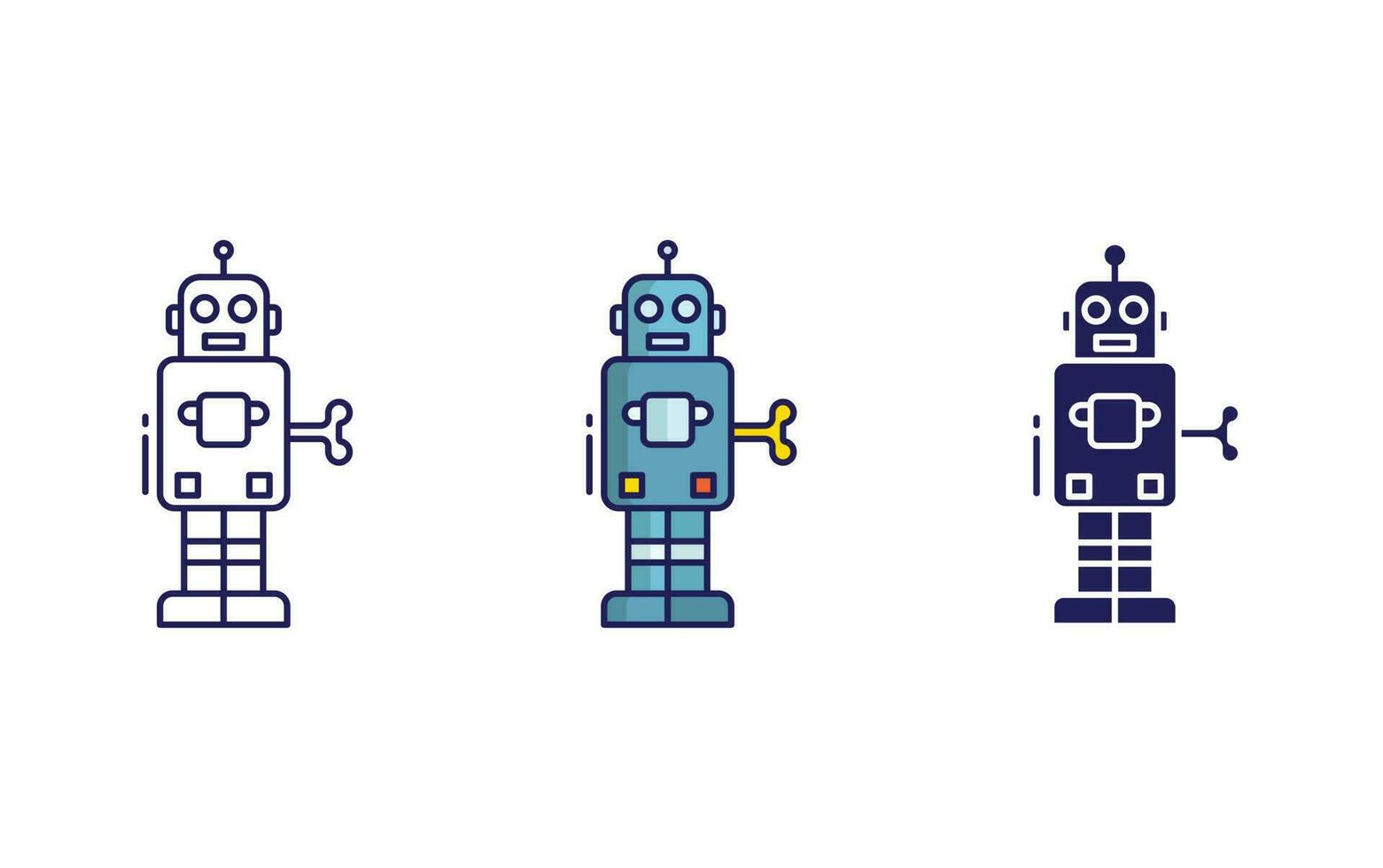 robot toy vector icon