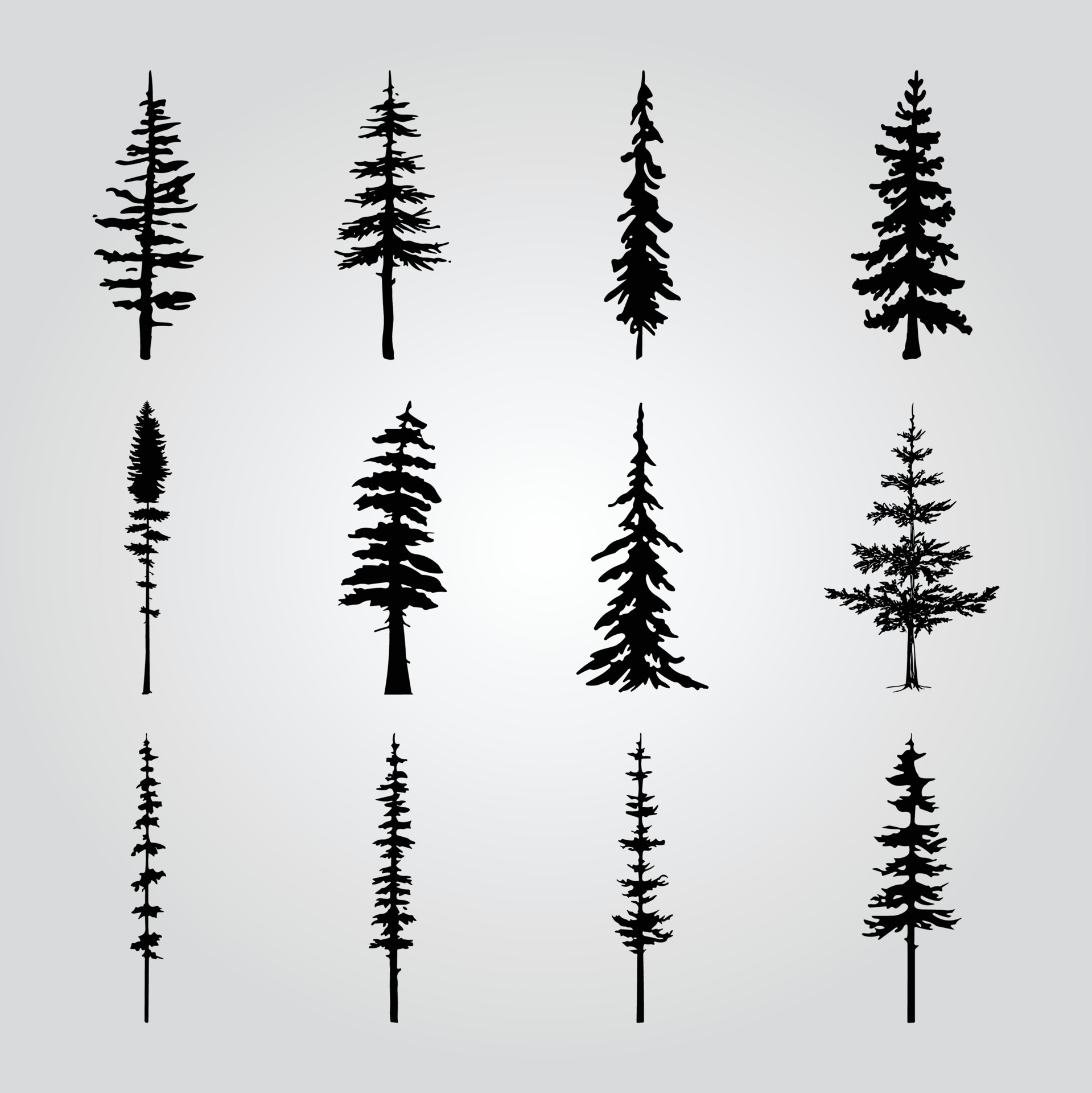Fir Tree Silhouette Tattoo tree-tattoo-ideas