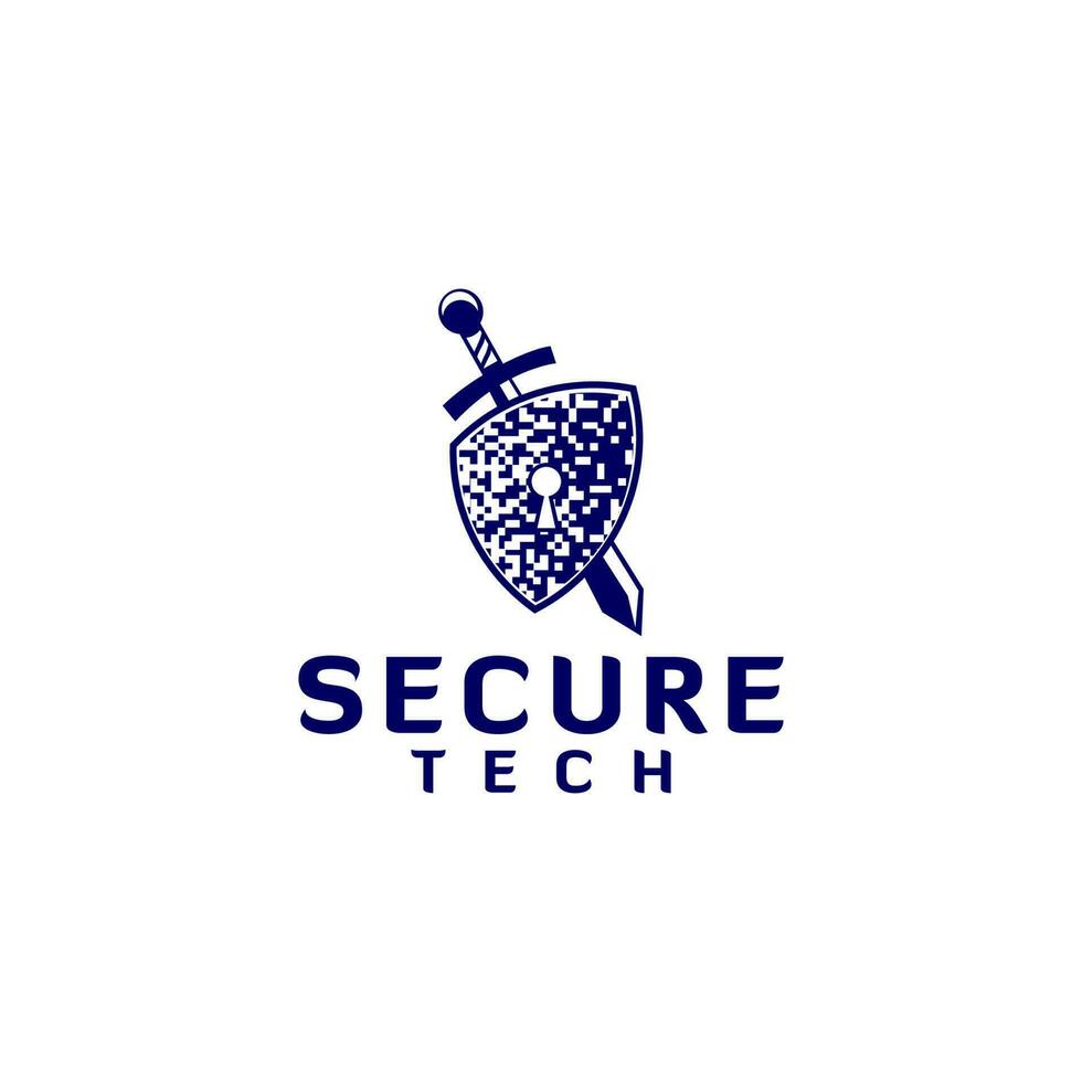 Secure Tech Logo Design Vector