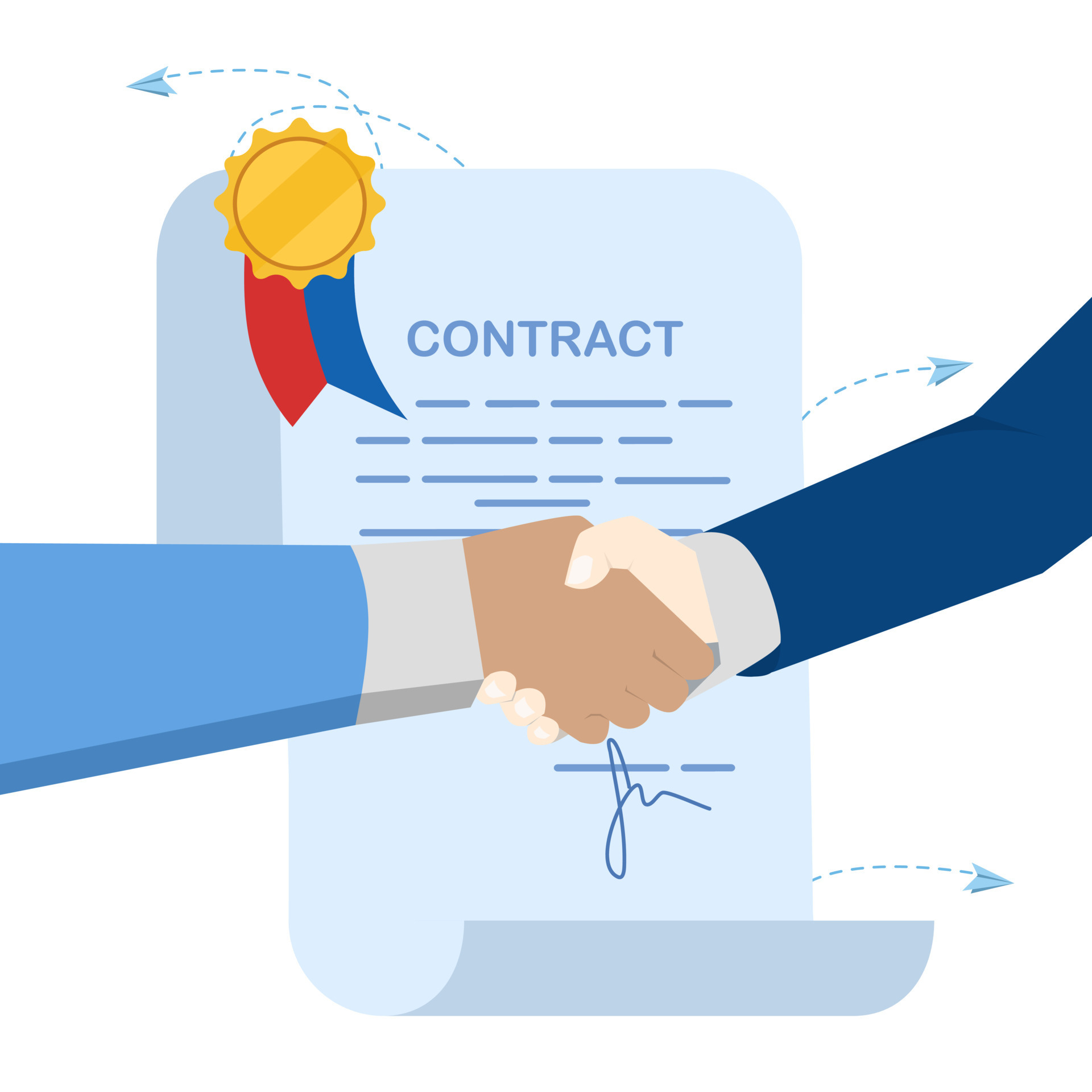 Cooperation Concept Handshake Two Businessmen Agreement of the