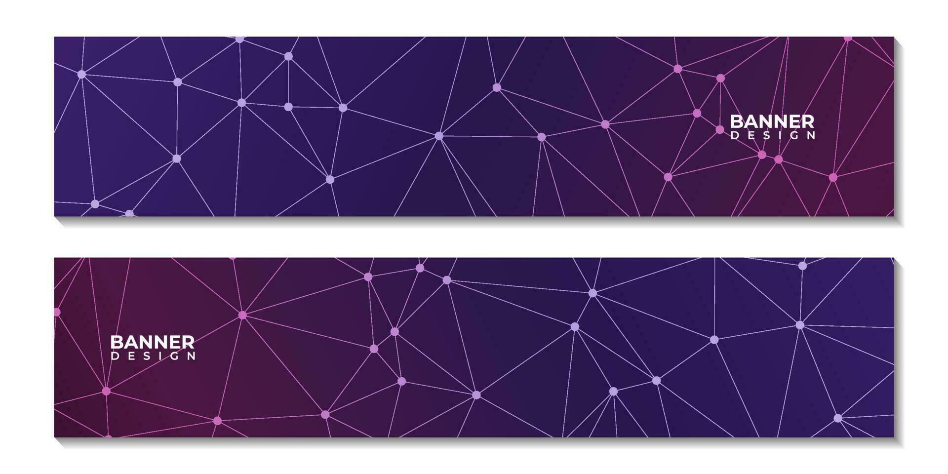 A set of banners geometric abstract colorful background with connected line and dots. Graphic background for your design. Vector illustration.