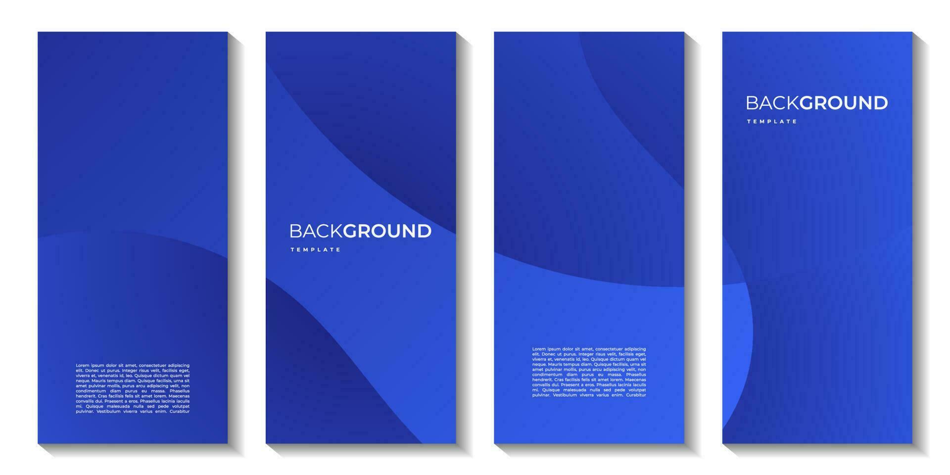 set of brochures abstract blue colorful gradient background vector illustration