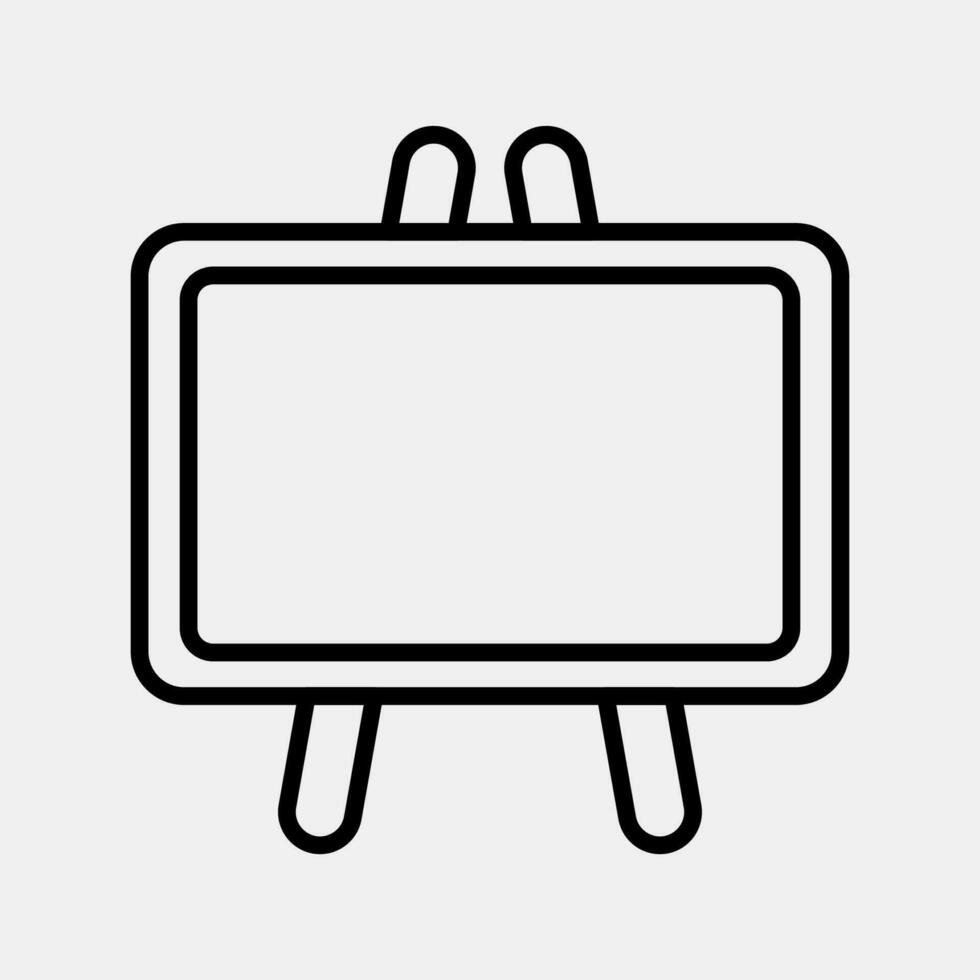 Icon black board. School and education elements. Icons in line style. Good for prints, posters, logo, advertisement, infographics, etc. vector
