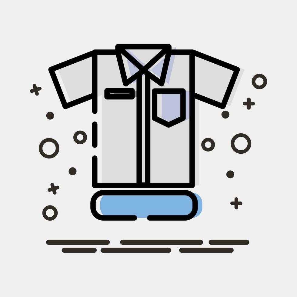 Icon uniform. School and education elements. Icons in MBE style. Good for prints, posters, logo, advertisement, infographics, etc. vector