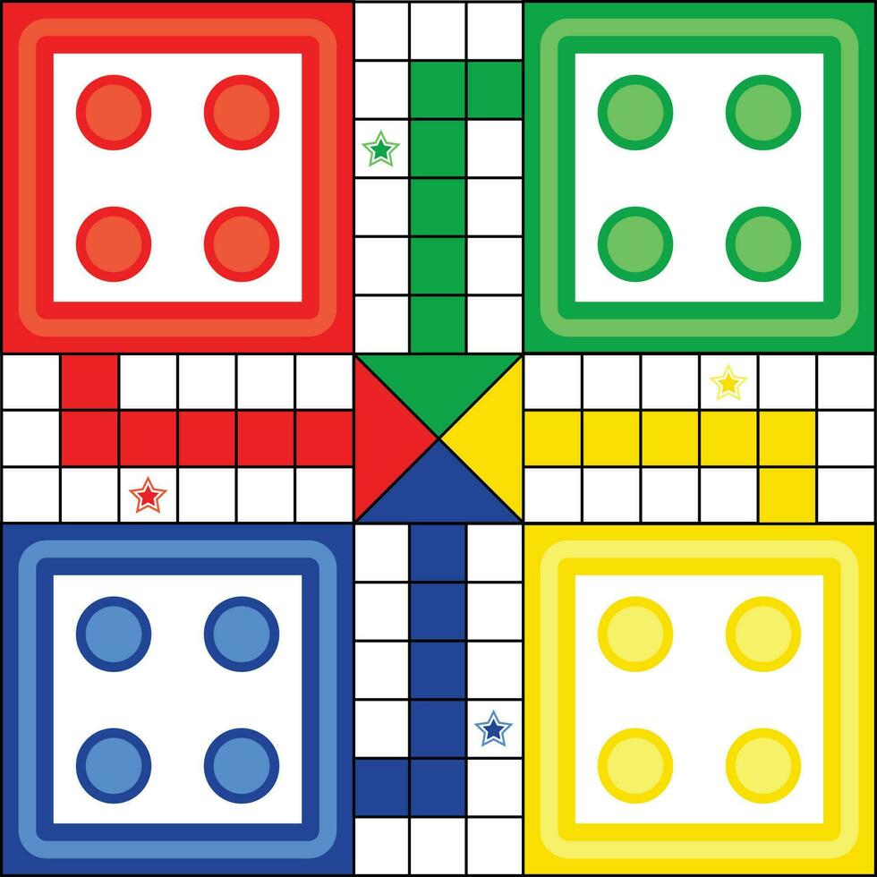 un sencillo ludo tablero juego vector