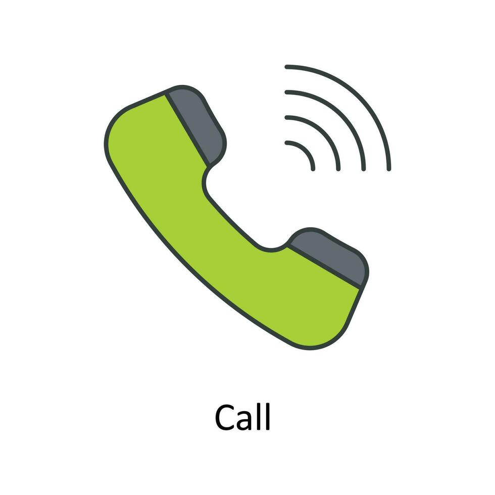 Call  Vector  Fill outline Icons. Simple stock illustration stock