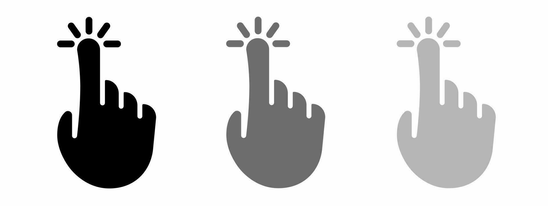 Hand cursor icon illustration set for business. Stock vector illustration.