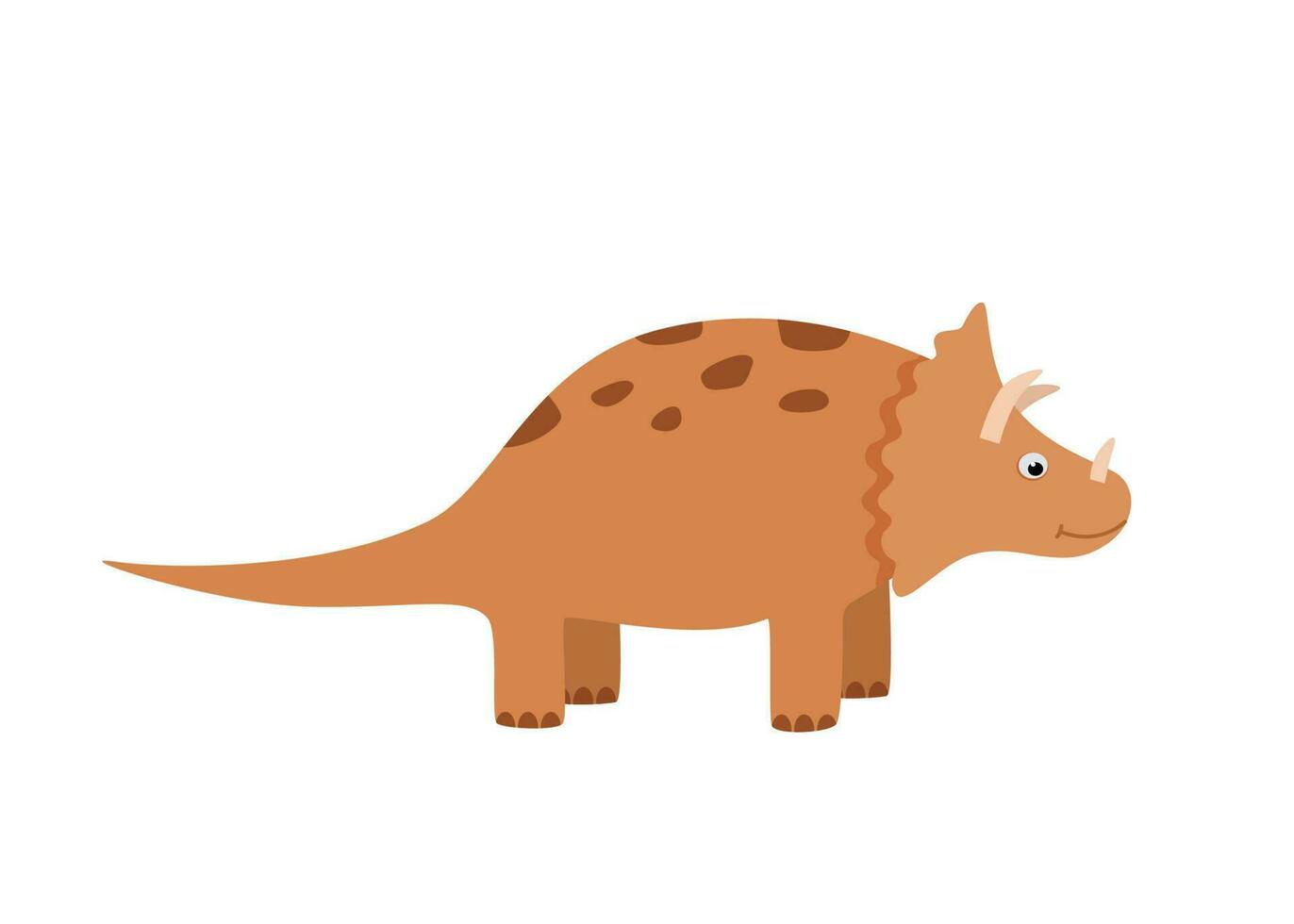 dinosaurio divertido de dibujos animados. ilustración vectorial del lindo personaje de dinosaurio. aislado en blanco vector