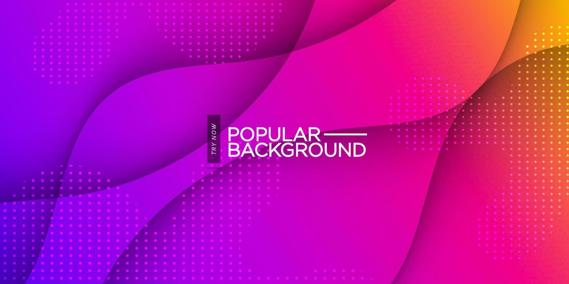 Black wave colorful purple orange gradient abstract background with realistic shadow on background. Eps10 vector
