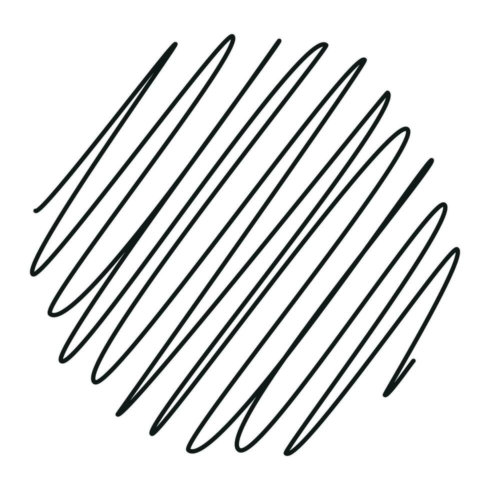 Circle Scribble. Hand drawn lines. Forms of pen scribbles. Spots, curves, lines vector