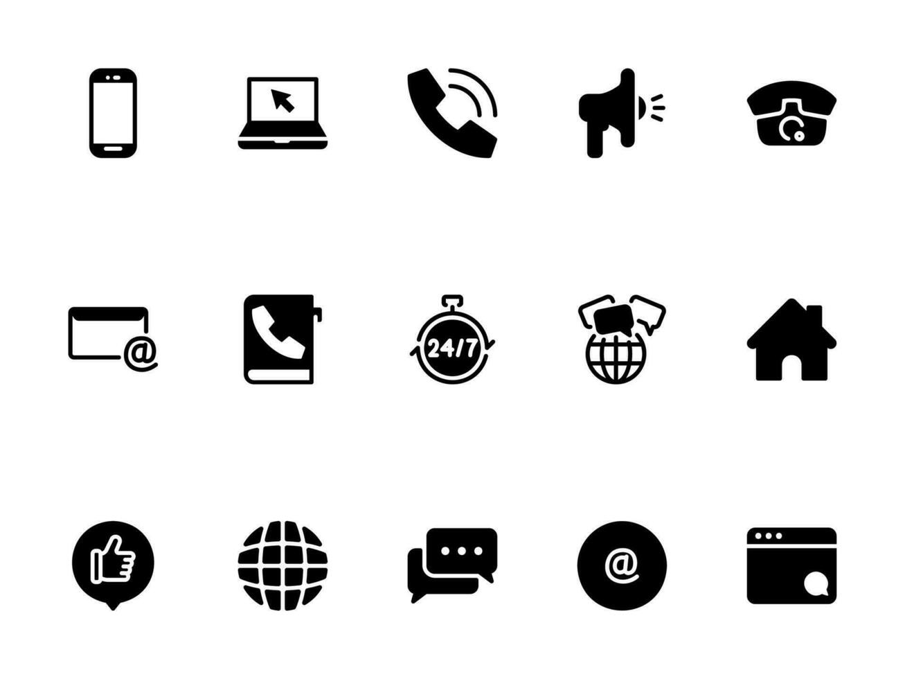 Simple vector icon on a theme contact us, mobile communication, Internet