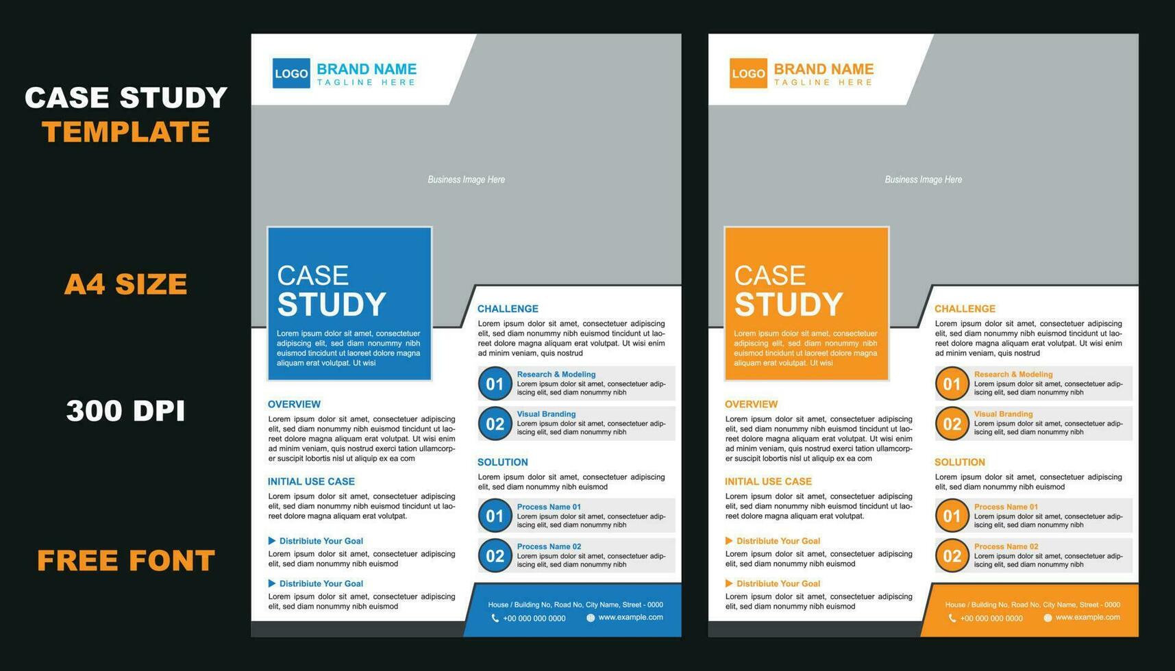 Case Study Template for Business vector