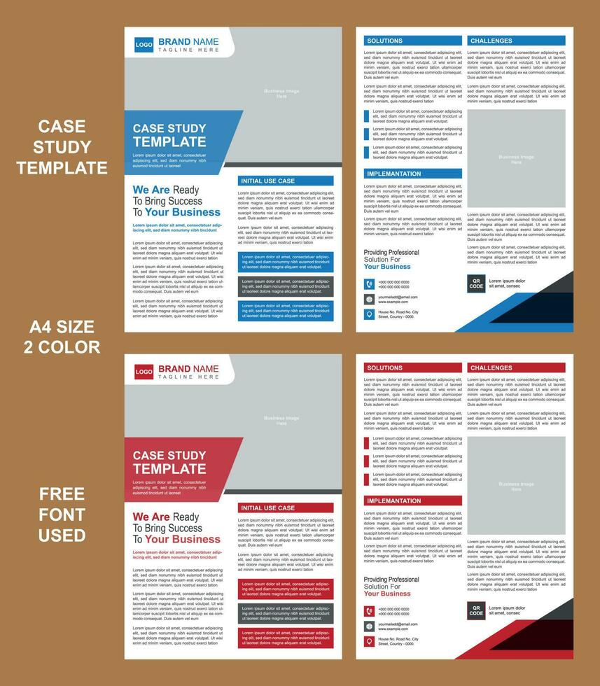 Business Case Study Template vector