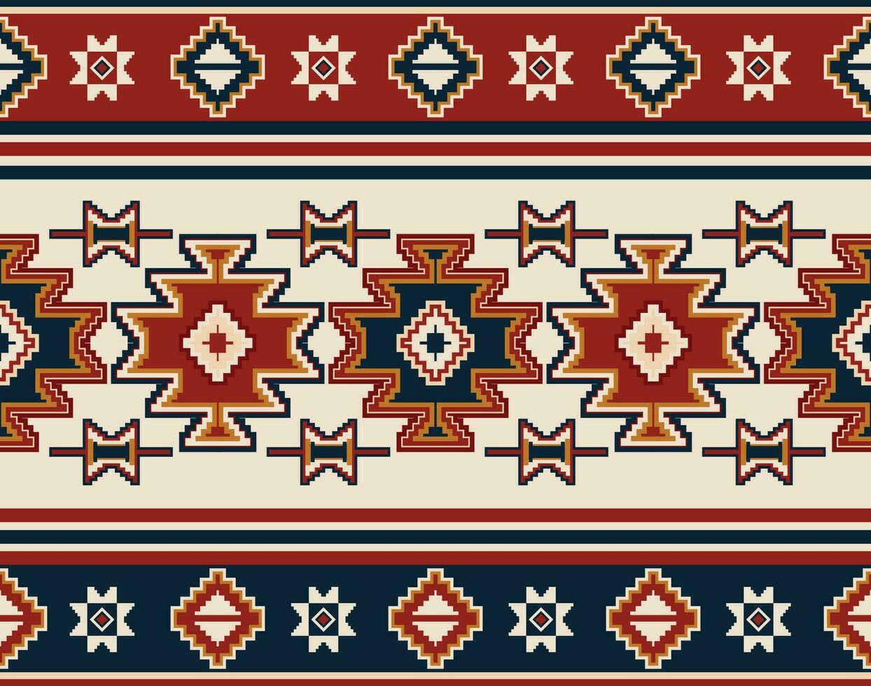 Ethnic Aztec abstract ikat art. Seamless motif triangle chevron pattern in tribal, Navajo folk embroidery, and Mexican style. geometric art ornament print.Design for carpet, wallpaper, textile vector