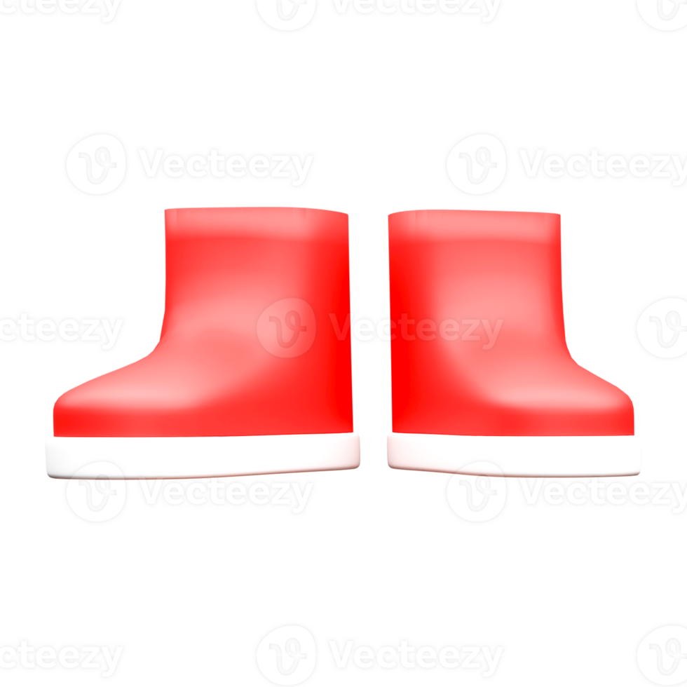 Red And White Boots Icon In 3D Rendering. png